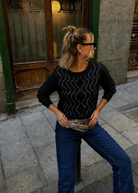 Sweater Vibes Bremer c/ Strass GU37120