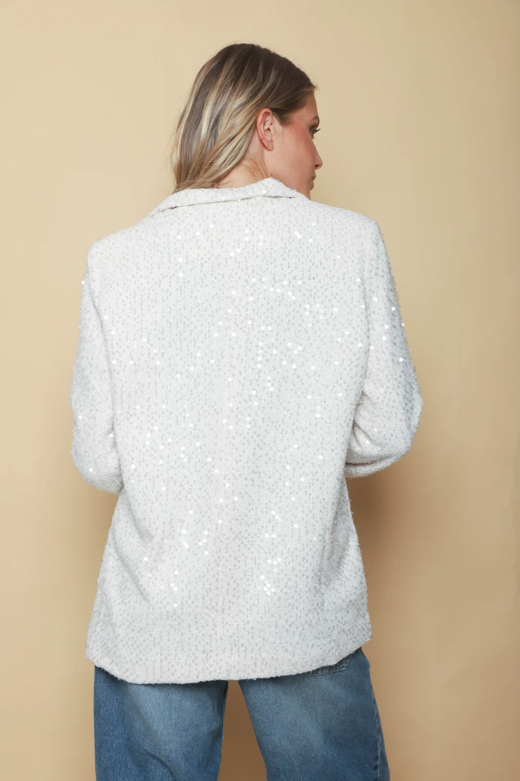 Blazer Zari  Cream  Lentejuelas  GU2019