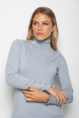 Polera MERIDIAN Lurex con Botones Strass GUL601 - Vista 1