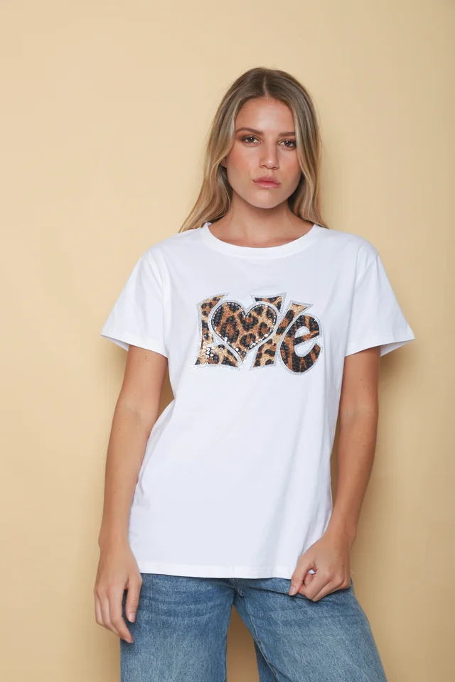 Remera Amplia LOVE PRINT GU87350