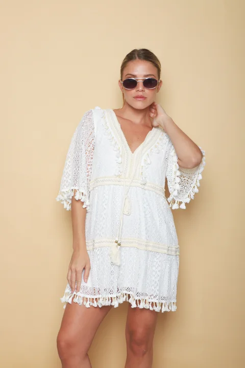 Vestido NORMANDI Encaje Forrado GUK4076-1