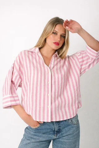 Camisa CRAYON Rayada c/ Manga 3/4 GUK70187 - Vista 3