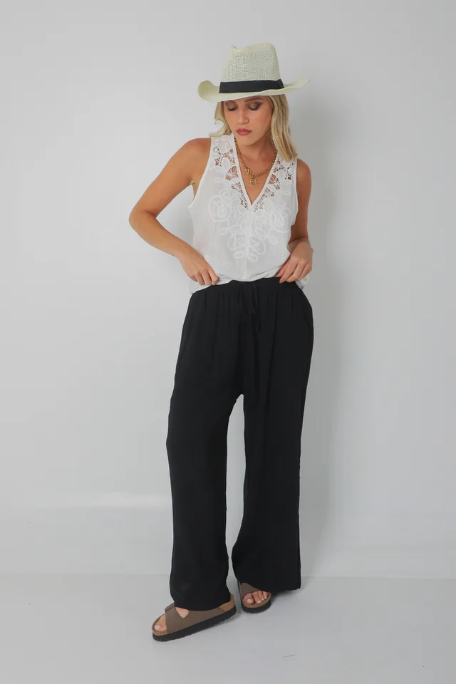 Pantalón OCEAN de CEY con Tiras y Bolsillos GU0331