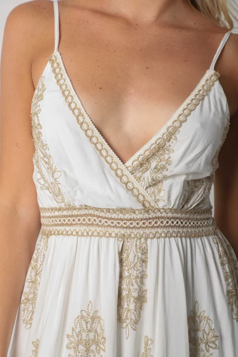 Vestido CARMIN c/bordado GUK70141