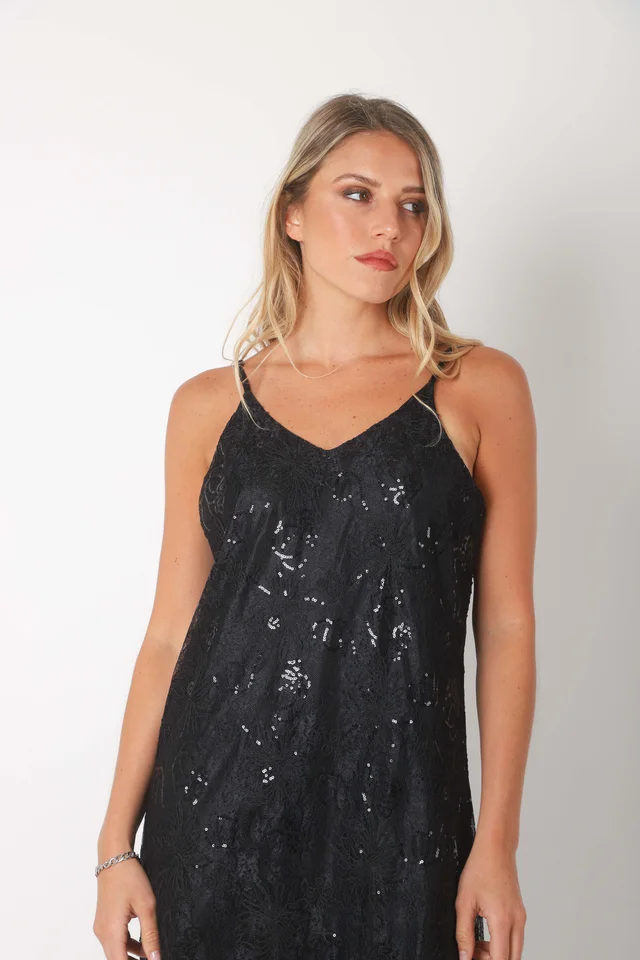 Vestido DREAMS encaje y lentejuelas GUK70177