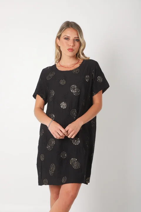 Vestido REGAZZA Lino c/bordado GUCH3013