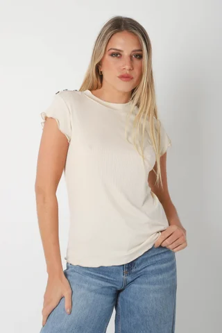 Remera MAKENA morley c/ Botones - Vista 5
