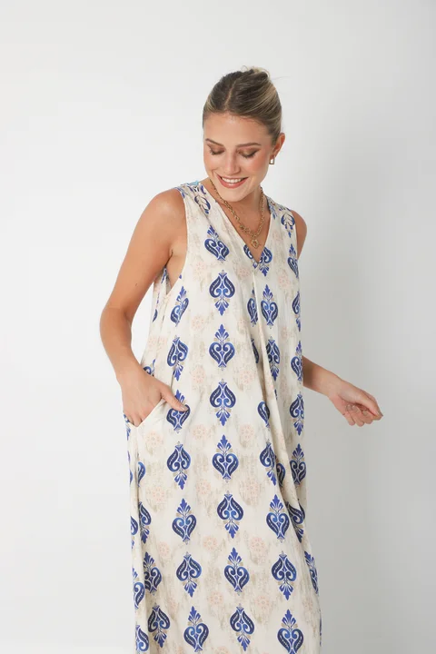 Vestido Mandarin Oriental c/ Bolsillos GU252