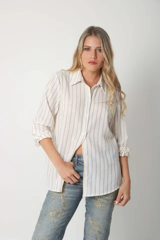 Camisa BELE Lino Rayada - Vista 3