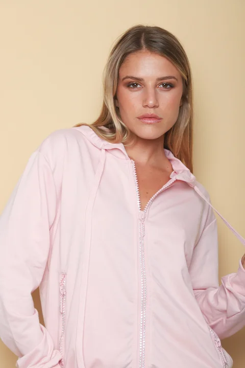 Campera  Siena White  Brillos  Cierres  GUK166