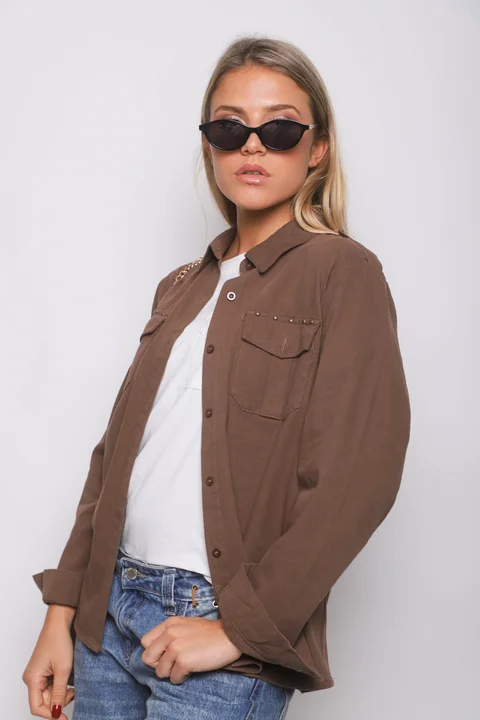  Camisa WANSEL Gabardina Bordada GU70284