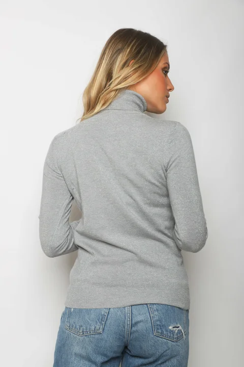 Polera MERIDIAN Lurex con Botones Strass GUL601