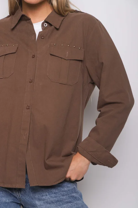  Camisa WANSEL Gabardina Bordada GU70284