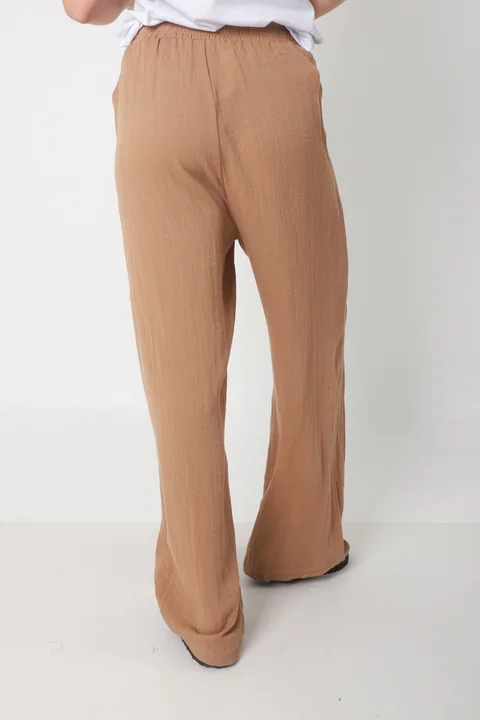 Pantalón MARE de Lino con  Tiras Bolsillos GU0332