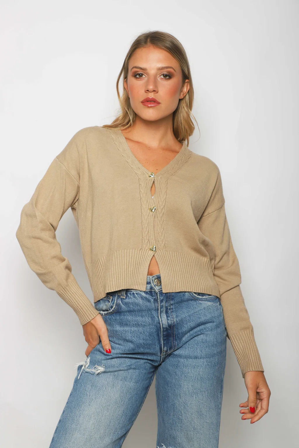 Saco Bremer MAVERICK con Botones Corazon Strass GUL621