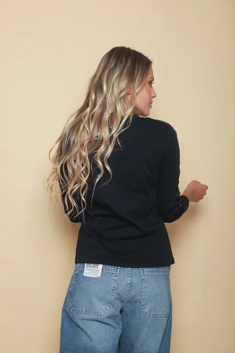 Remera Manga Larga Kotao c/ Botones en Mangas GU5124