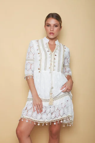 Vestido VELMONT Encaje Forrado GUK70209 - Vista 1