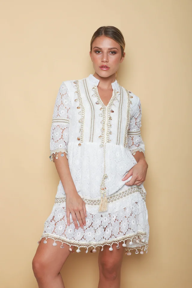 Vestido VELMONT Encaje Forrado GUK70209