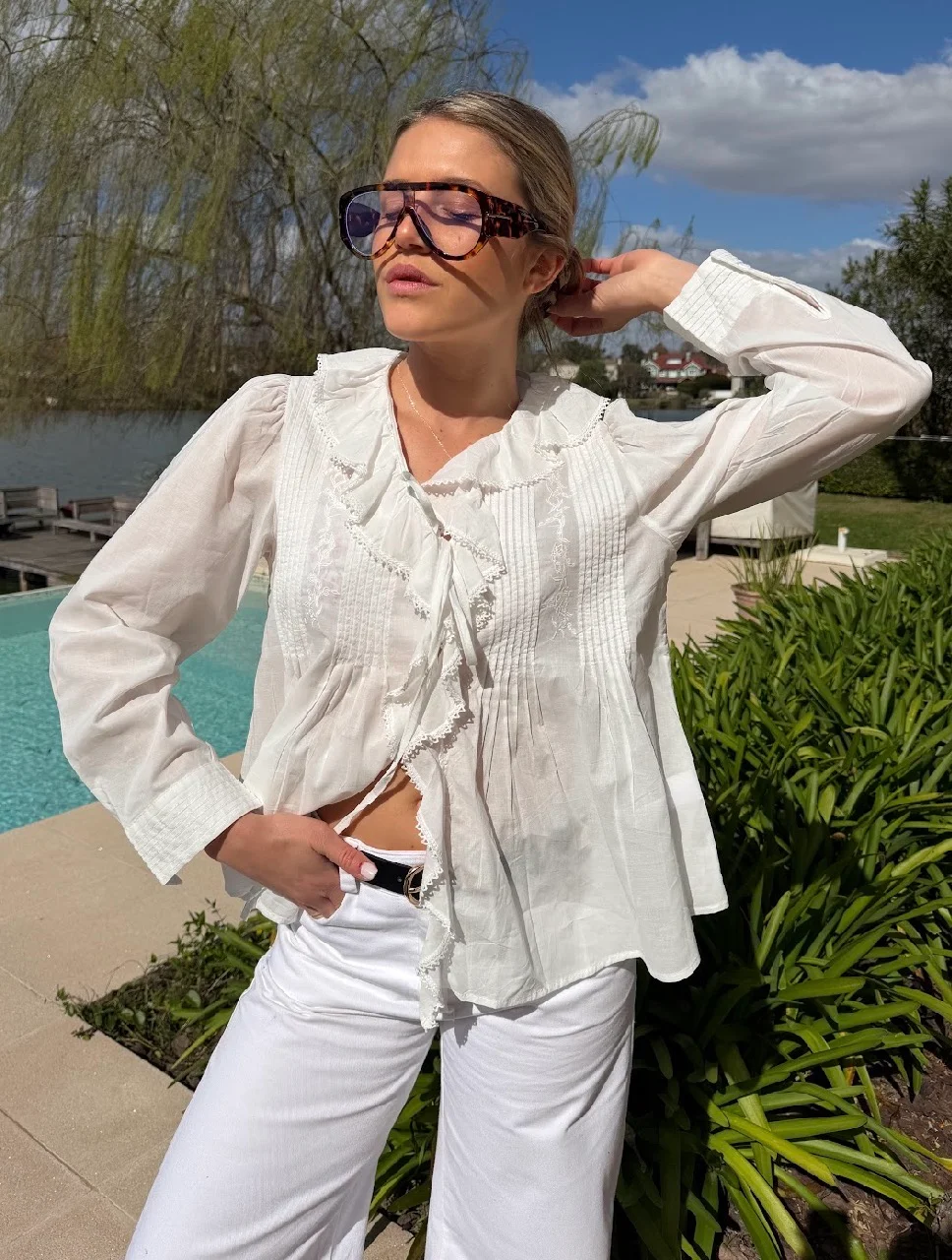 Camisa CARLY Con Volado GU70257