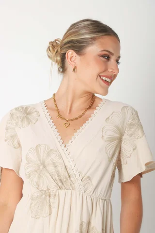 Vestido MISUKA de Lino Bordado GU250115 - Vista 6