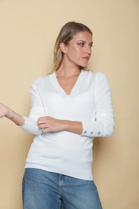 Sweater GUINEA HILO Escote V Media Estacion GUL684