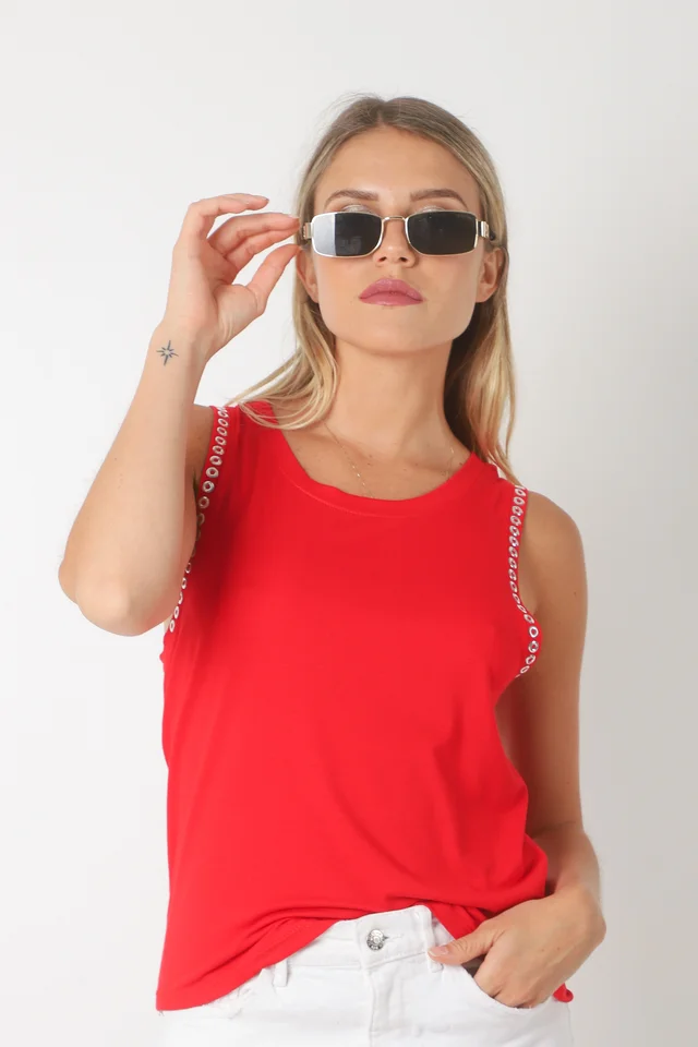 Musculosa Mile Creppe c/ Tachas