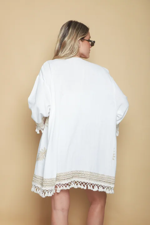 Kimono TAILOR lino c/bordado GU0529