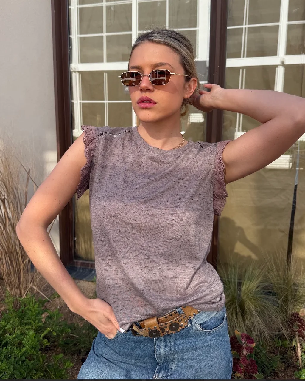 Remera RITA Hilo con Volado GU6267