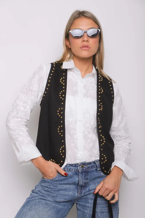 Chaleco RAWSON Gamuza Tachas GU70278