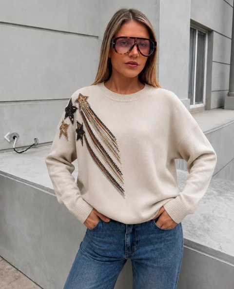 Sweater RAYOS Dorados Bordados GU67700