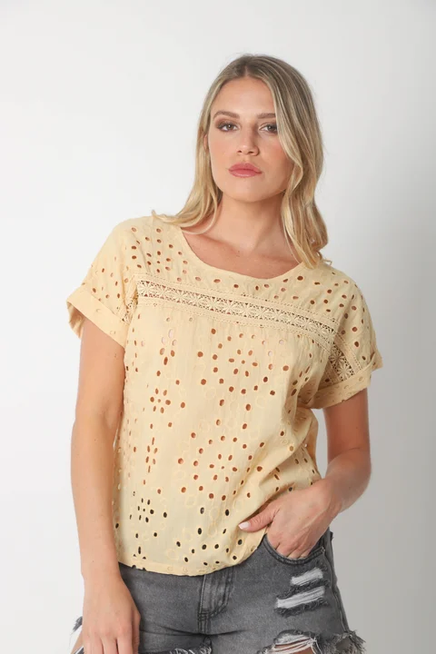 Blusa NADINE Broderie Bordada GUK70203