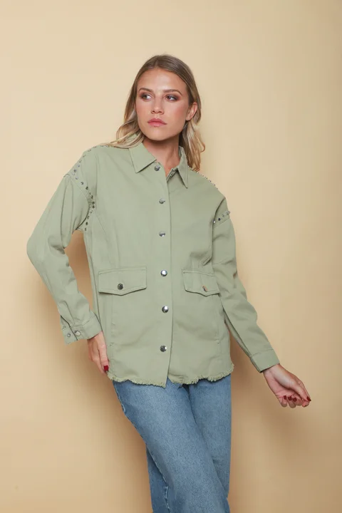 Camisaco RAPSODY gabardina c/tachas GUK70170