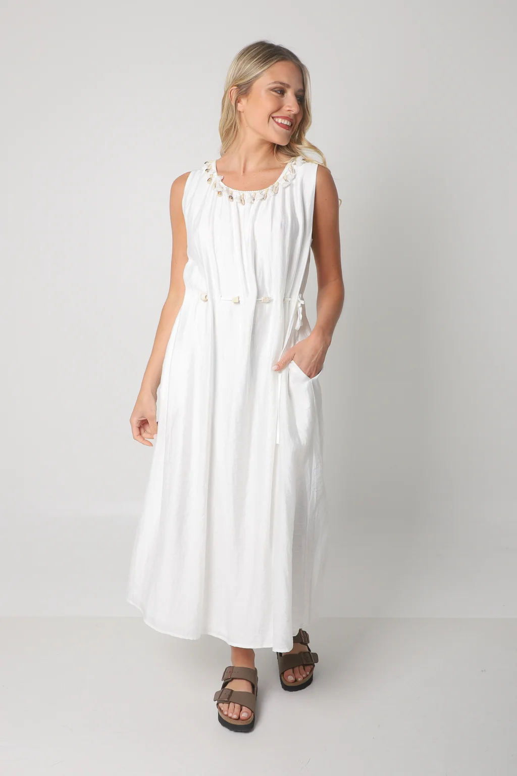 Vestido CARIBEAN Bambula Crep Tiras con Yute GUK70178