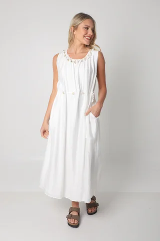 Vestido CARIBEAN Bambula Crep Tiras con Yute GUK70178 - Vista 1