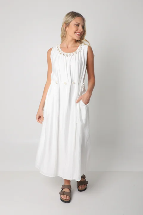 Vestido CARIBEAN Bambula Crep Tiras con Yute GUK70178