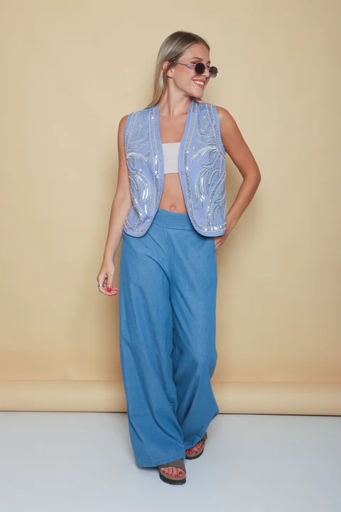 Maxi Palazo Denim SUMMER BLUE