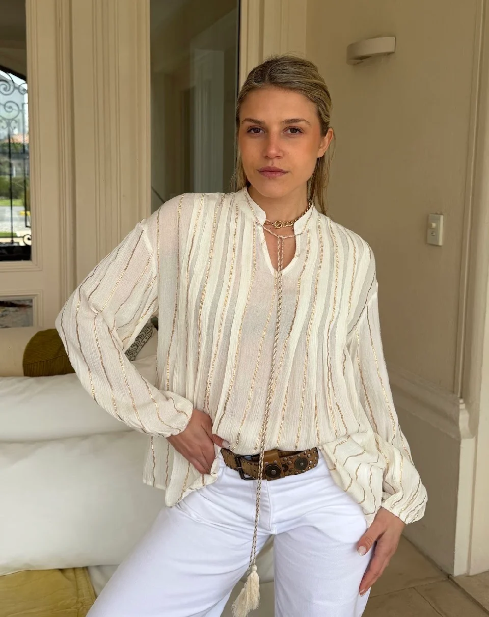 Blusa FARAH Rayada Lurex GU6216