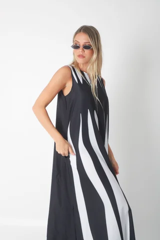 Vestido MADISON BLACK AND WHITE GU264 - Vista 5
