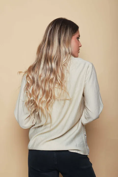 Camisa VINAR Cuello Mao Bordada con Tul GU0336