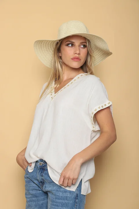 Blusa Amplia Zamia de Lino GU0543