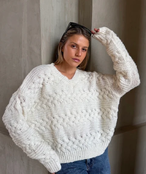 Sweater BABILON Trenzado Escote V GU405837