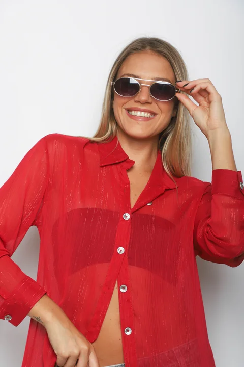 Camisa DORAL Gasa c/ Botones con Brillos GU0345