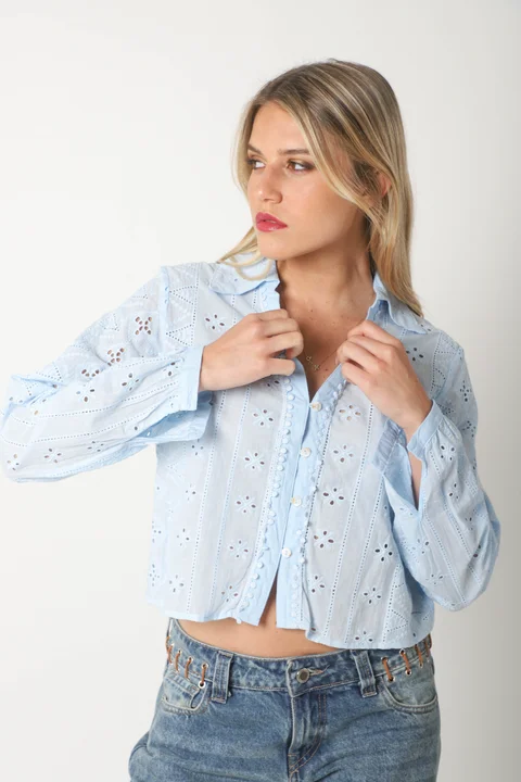 Camisa BULERY Corta Broderie Calada GU70120