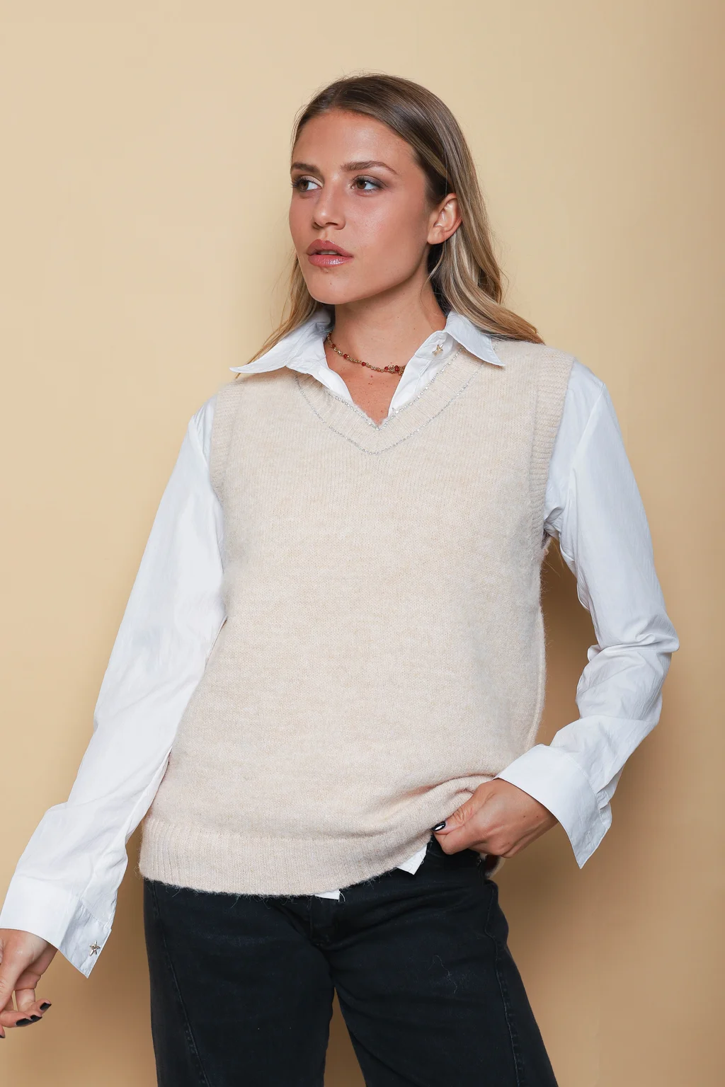 CHALECO ROXY Hilo con Brillos GU806