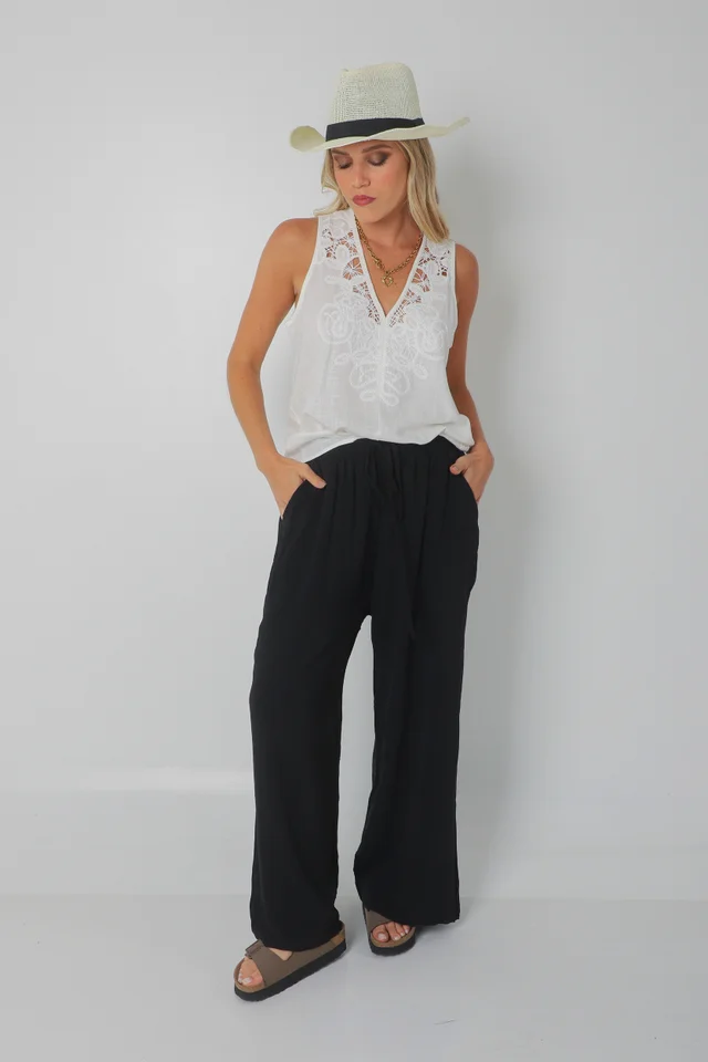 Pantalón OCEAN de CEY con Tiras y Bolsillos GU0331