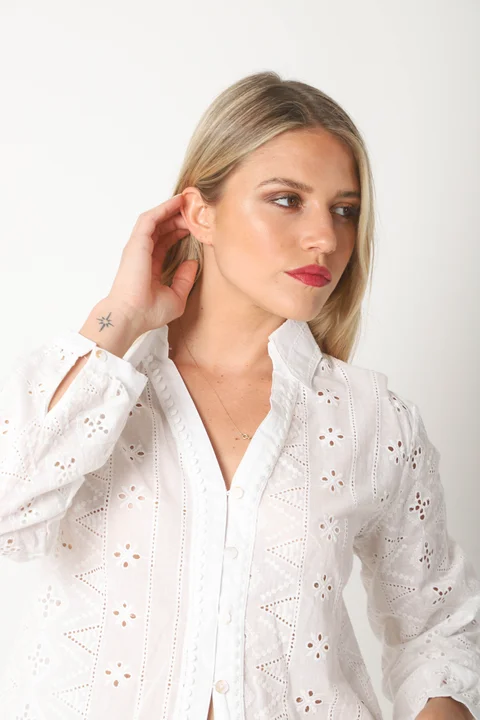 Camisa BULERY Corta Broderie Calada GU70120