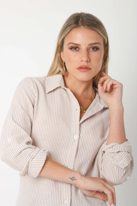 Camisa  BABILON LINO RAYADA