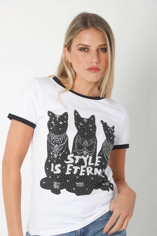 Remera STYLE IS ETERNAL c/strass GU7478 - Vista 4