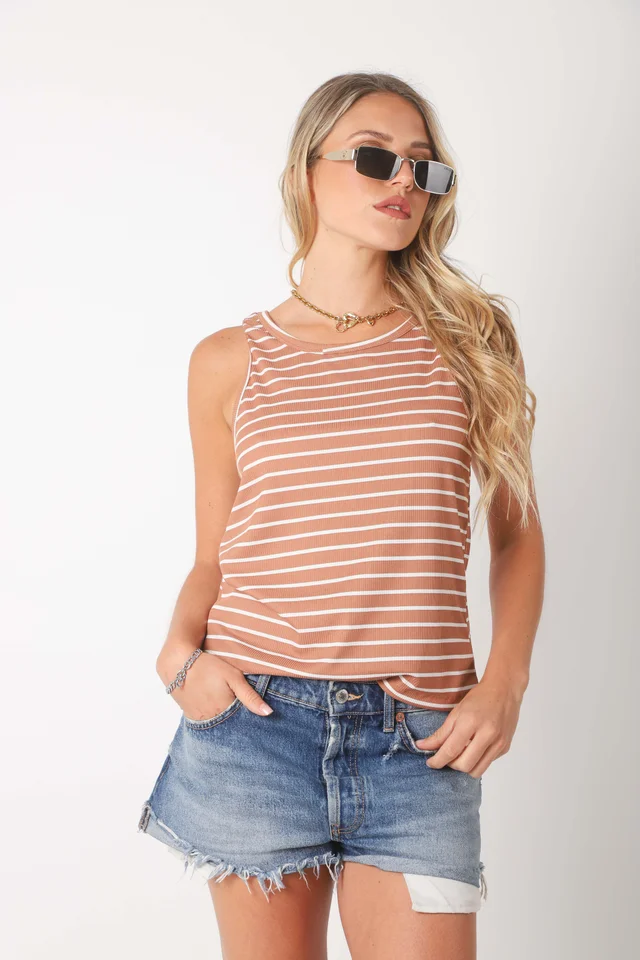 Musculosa RAVE MORLEY RAYADA