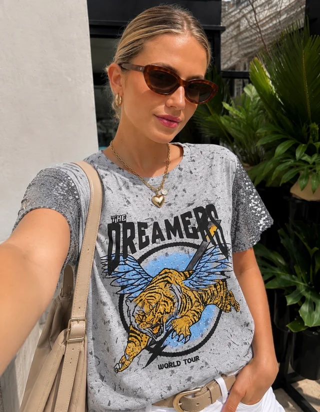 Remera DREAMERS Nevada c/ Lentejuelas  GU5106